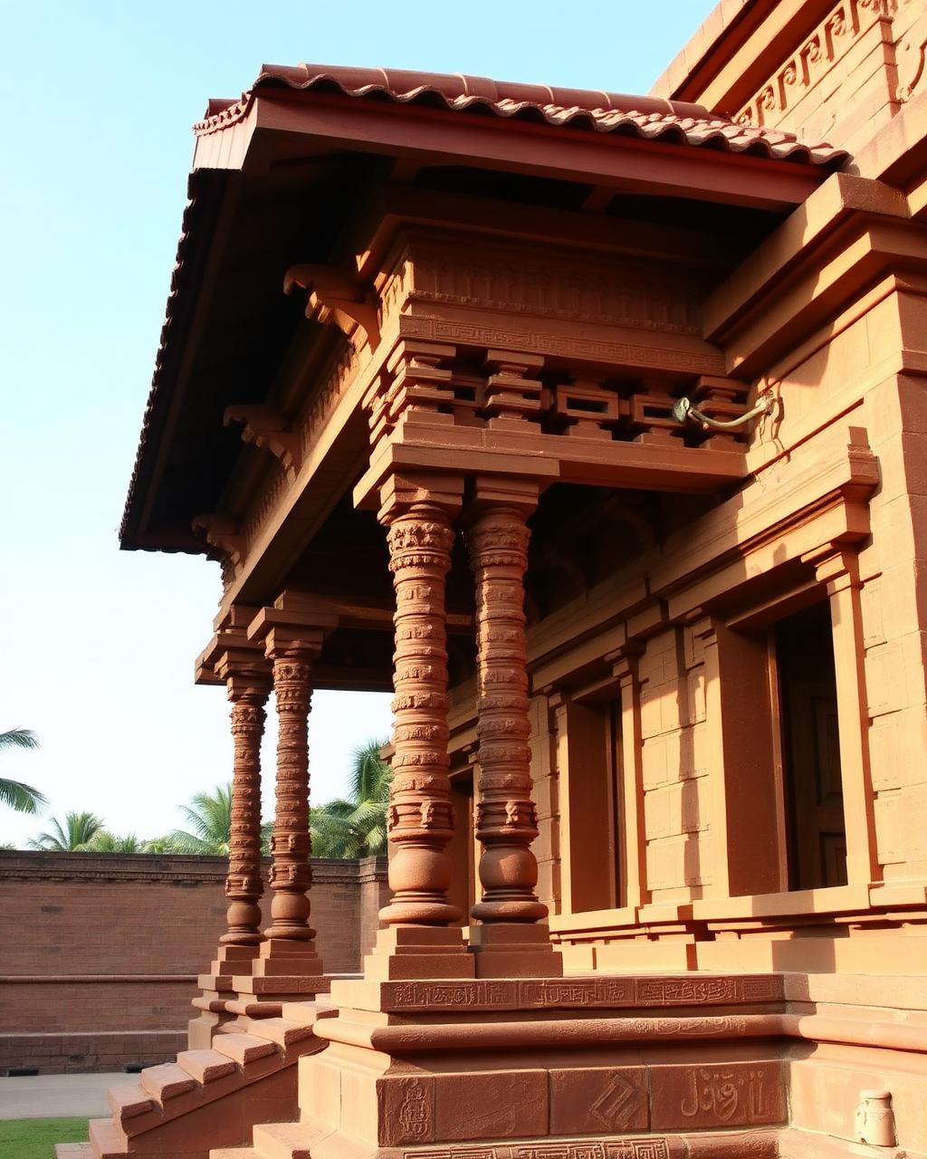 Laterite stone temple architecture